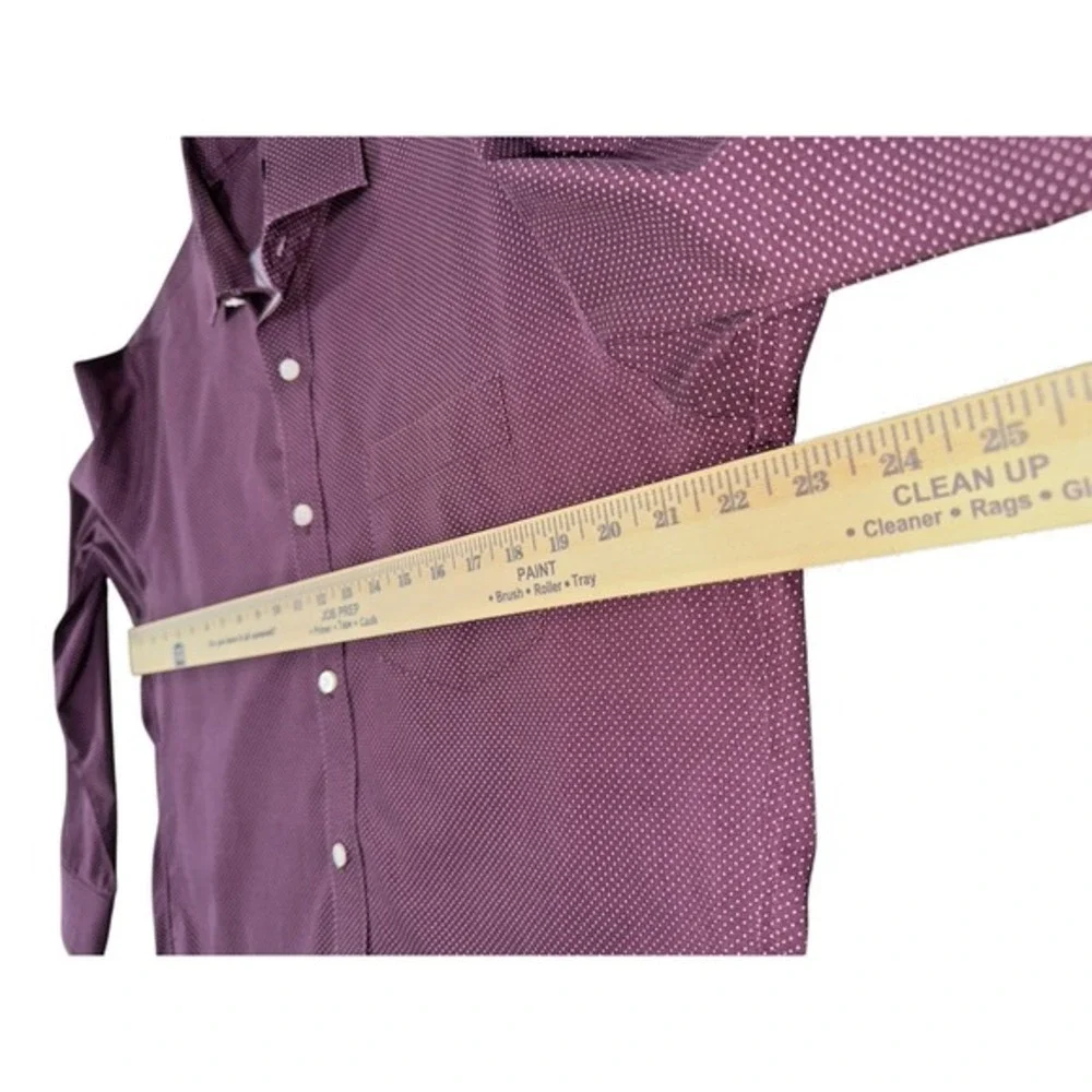 J Crew Thompson Shirt MENS LARGE 16-16.5 PRE-OWNED Purple Button Up WRINKLE FREE